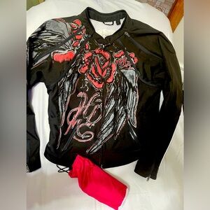 Harley Davidson riding jacket w/ raincoat